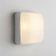 A small electric lamp attached to a wall