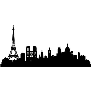 paris skyline silhouette