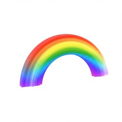 Vibrant Rainbow Arc on White Background