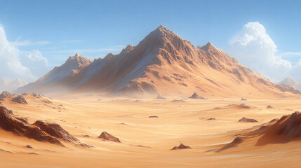 Desert mountain landscape view