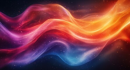 Fototapeta premium Vibrant abstract design with flowing, colorful waves.