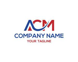 Professional ACM initial letter logo vector design template for business brand identity and company name
