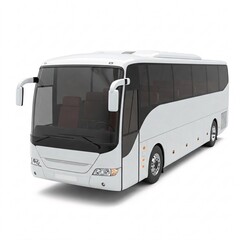 White bus with large windows
