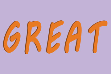 GREAT text vector 3d style