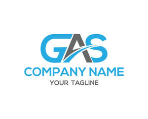 Initial Letter GAS Abstract Logo Icon Design Vector Template.