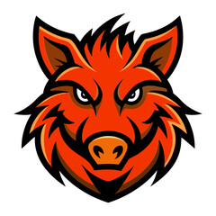 Fototapeta premium Wild Boar head mascot logo design vector