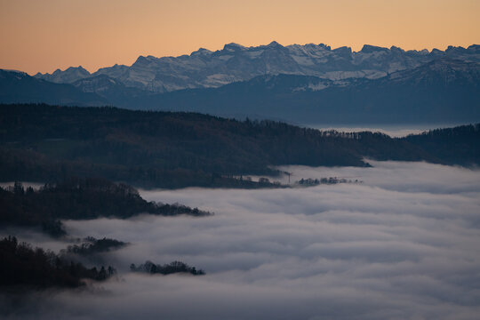 Swiss mountains view