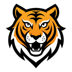 Obraz premium Tiger head mascot logo design vector