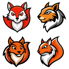Squirrel head mascot logo design vector