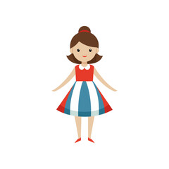 Girl in Flag Dress