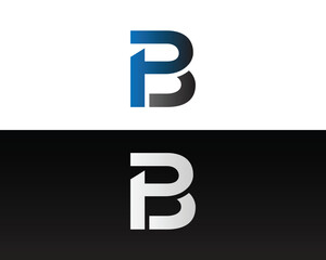 Modern PB letter monogram logo design gradient style professional business identity vector template