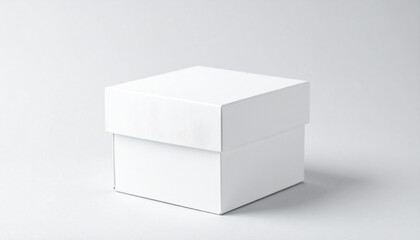 Fototapeta premium White cardboard box. Packaging for delivery. Eco package. Mock-up.
