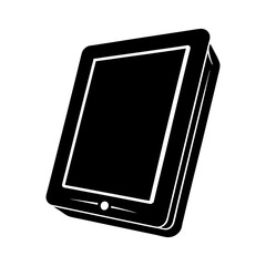 E-reader silhouette vector
