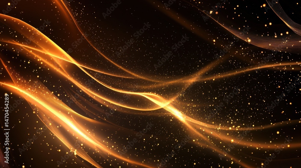 Poster glowing lines background. abstract geometric modern lines. particles dynamic line flow. glittering d