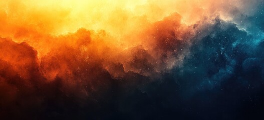 Vibrant abstract design with fiery and cosmic colors.