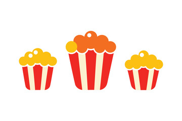 Popcorn Logo Icon Vector Art Design