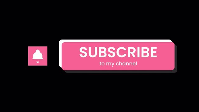 Animated Subscribe Button with Bell Icon &ndash; Pink Style