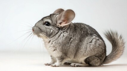 Chinchilla on studio background

