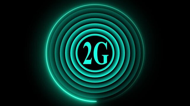 Radio wave with 2g icon. Internet button. 2g banner for streaming. 2g circle streaming icon with radio wave. 2g icon live video shooting concept 