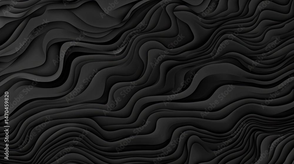 Poster intricate dark wavy lines create a textured surface.