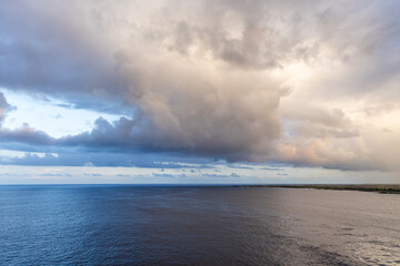 Dramatic Skies and Calm Ocean View Near Kailua-Kona, Hawaii