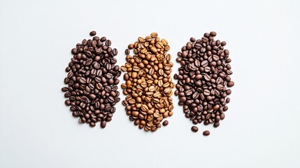 Brazilian Coffee Beans Showcase Unique Colors and Textures for Creative Marketing Campaigns