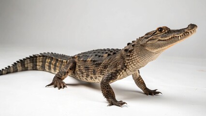 Fototapeta premium Chinese Alligator on studio background 