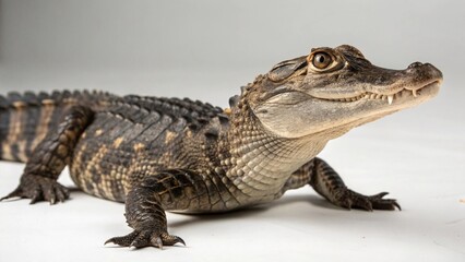 Fototapeta premium Chinese Alligator on studio background 