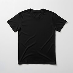 High-Quality Black T-Shirt Mockup Perfect for Apparel Designs and Branding