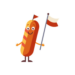 Hotdog In Flag Holder