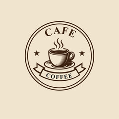 Vintage cafe coffe logo design