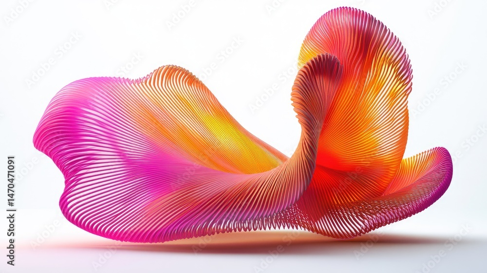 Poster dynamic abstract form with vibrant colors.