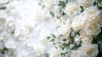 Stylish white backdrop design.
 