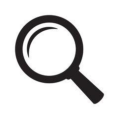 Magnifying glass icon, magnifier icon. Loupe or search icon.