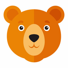 Bear face Vector illustration on white background