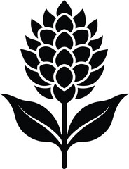 Celosia Flower Icon Vector Illustration