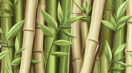 Obraz premium Lush Bamboo Forest