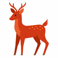 deer vector illustration on white background