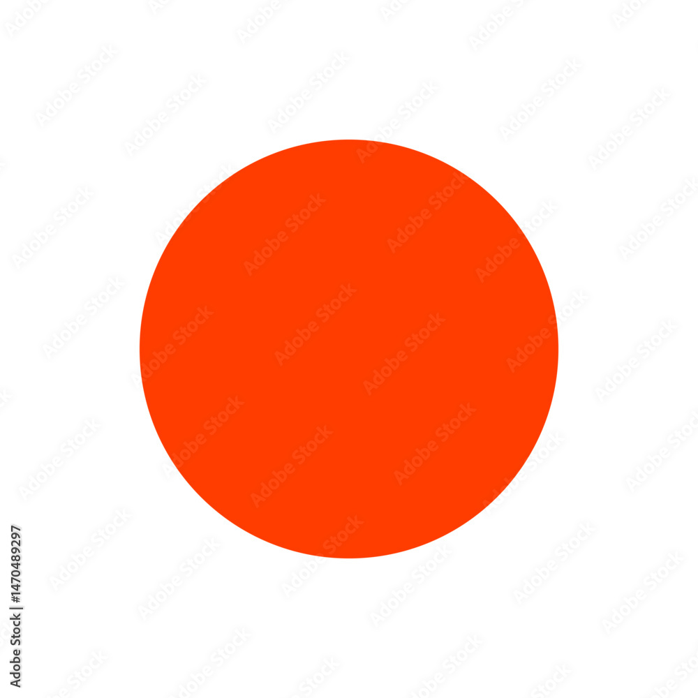 Poster a vibrant orange circle centered on a white background creating a simple yet striking visual composi