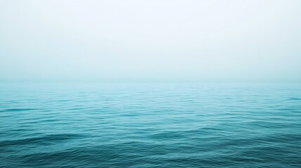 Misty Ocean with Calm Sea, and Horizon.