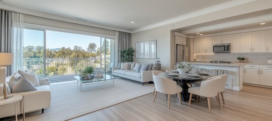 Open-Concept Living Space with View