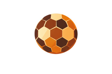 Obraz premium Cartoon soccer ball graphic element on white background on transparent background