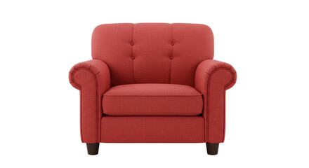 Isolated Red Armchair