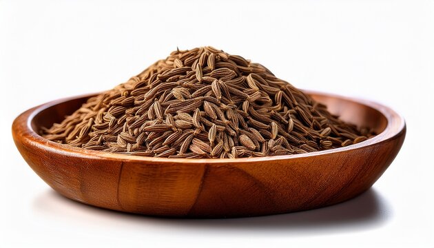 cumin seeds in a wooden plate