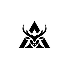 letter A deer logo