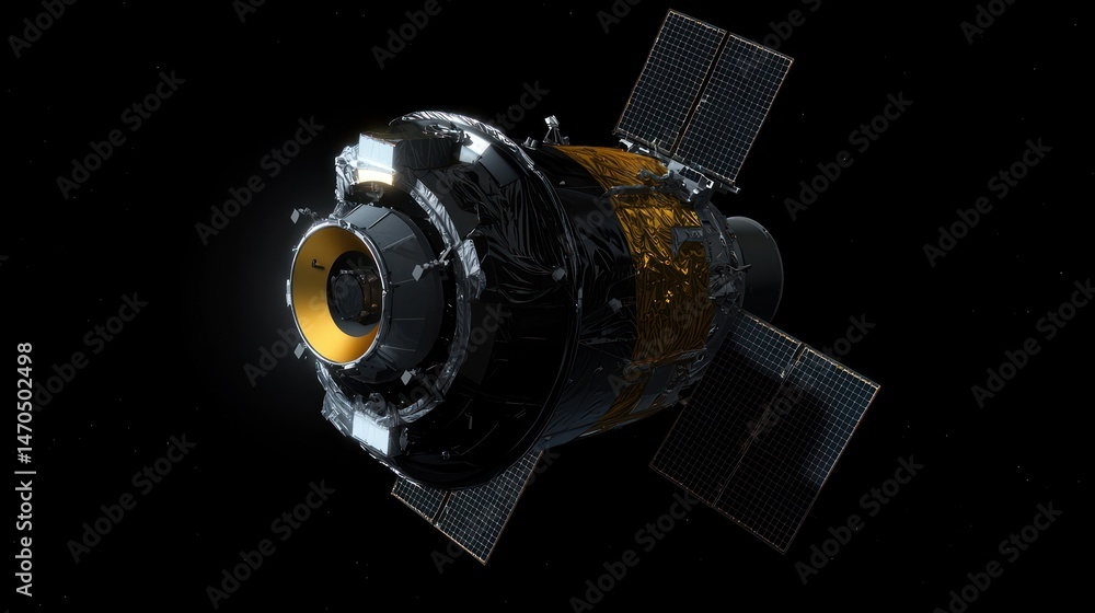 Aufkleber A detailed image showing a spacecraft in deep outer space