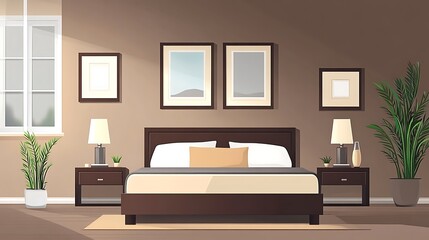 Cozy bedroom interior design. (3)