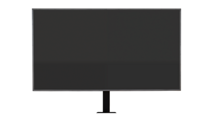 Modern Flat Screen Television Mockup with Transparent Background ideal for presentations and design projects showcasing technology.