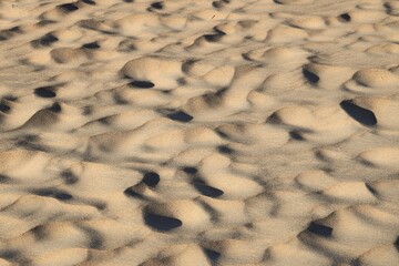 Natural pattern on the sand from the wind. Background.