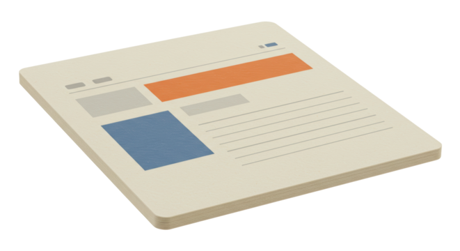 Isolated Simple Web Page Layout